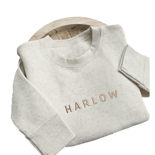 Personalized Name Kids' Sweater | Custom Matching Embroidery Z207