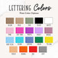 a variety of print color options, including pecan, beige, sage, black, white, peach, orange, purple, violet, mauve, yellow, baby blue, ocean, sapphire, green, and yellow.