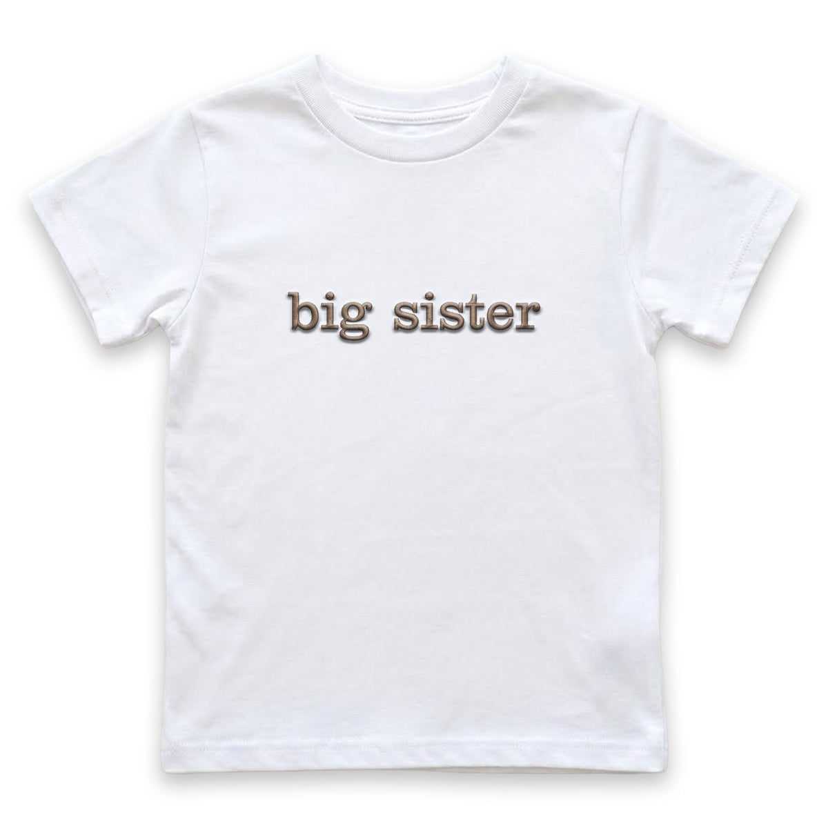 Big Sister Kids' T-shirt | Custom Embroidered Baby Sibling Reveal 823