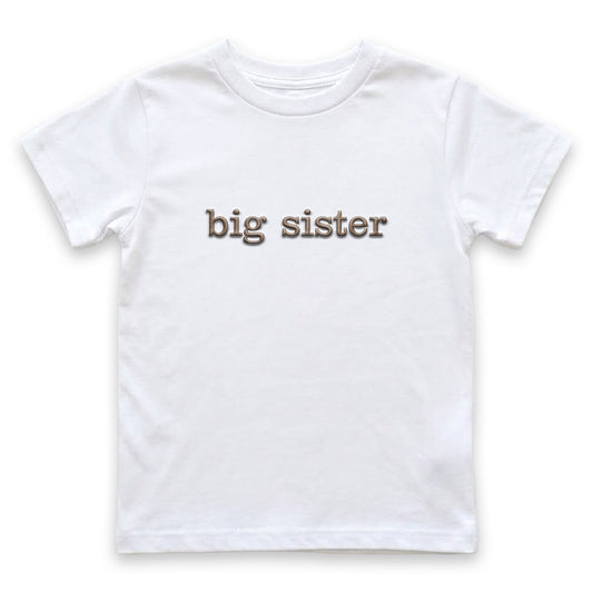 Big Sister Kids' T-shirt | Custom Embroidered Baby Sibling Reveal 823