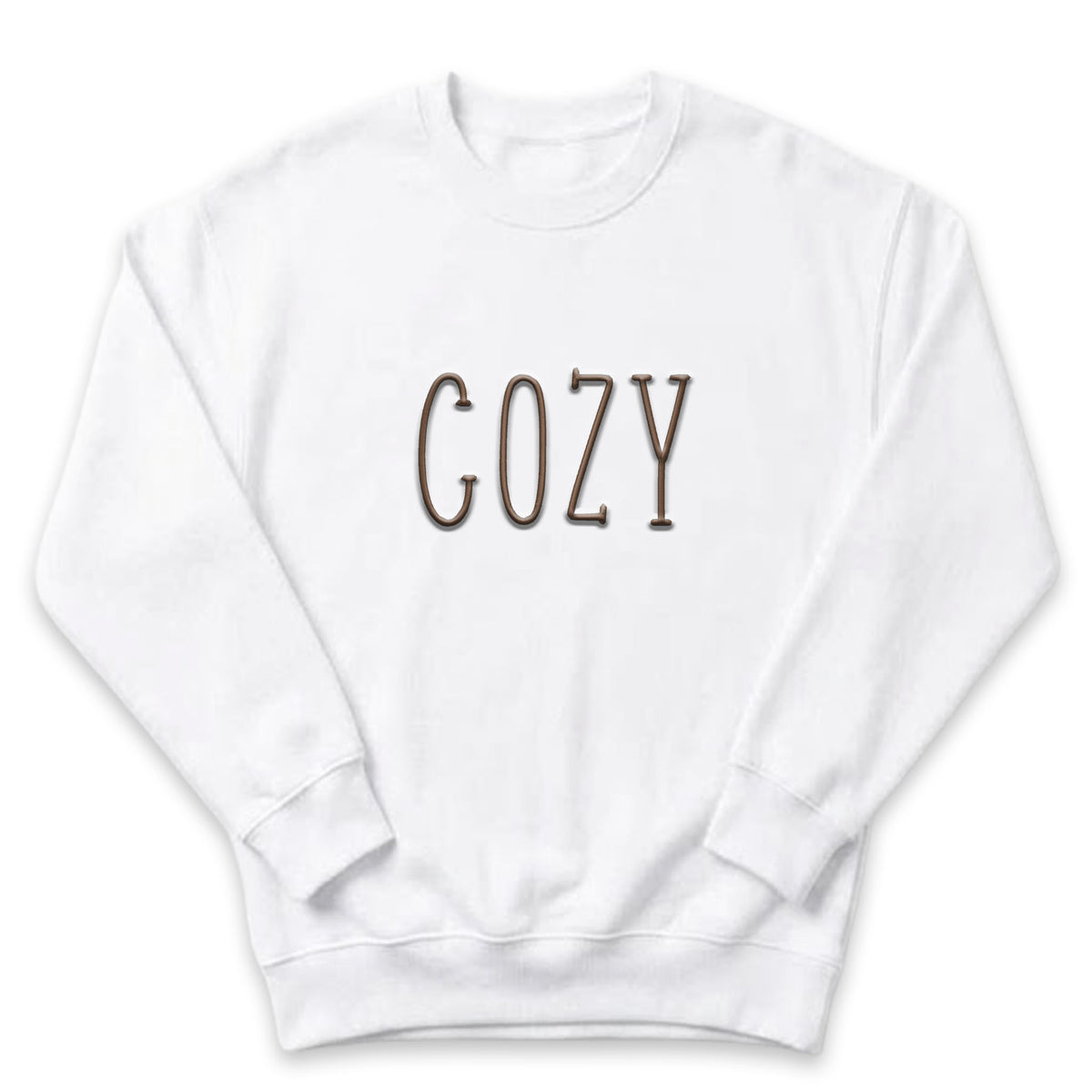 "Cozy" Sweater | Custom Embroidered Holiday Aesthetic Crewneck A14