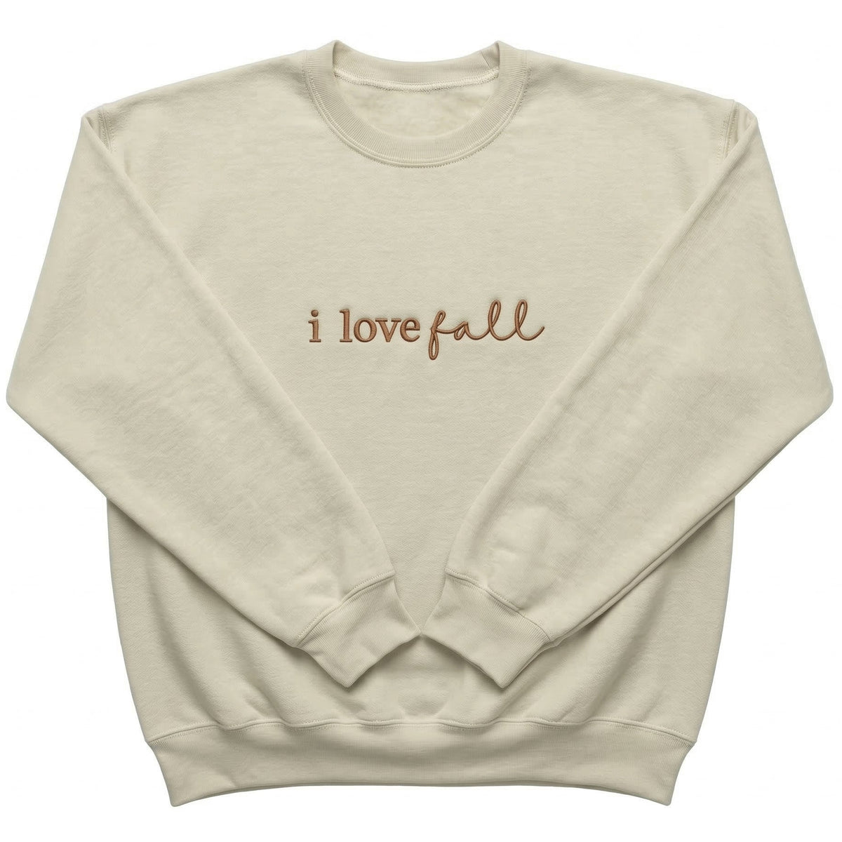 I Love Fall Sweater | Custom Embroidered Autumn Aesthetic A22