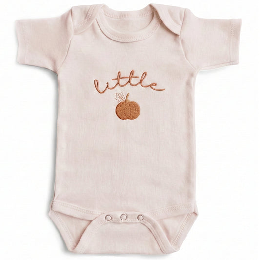 Little Pumpkin Autumn ONESIES® | Custom Embroidered Fall Bodysuit A25