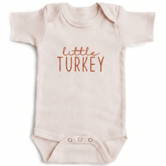 Little Turkey Holiday ONESIES® | Custom Embroidered Thanksgiving A28