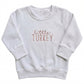 Little Turkey Kids' Sweater | Custom Thanksgiving Embroidery A28