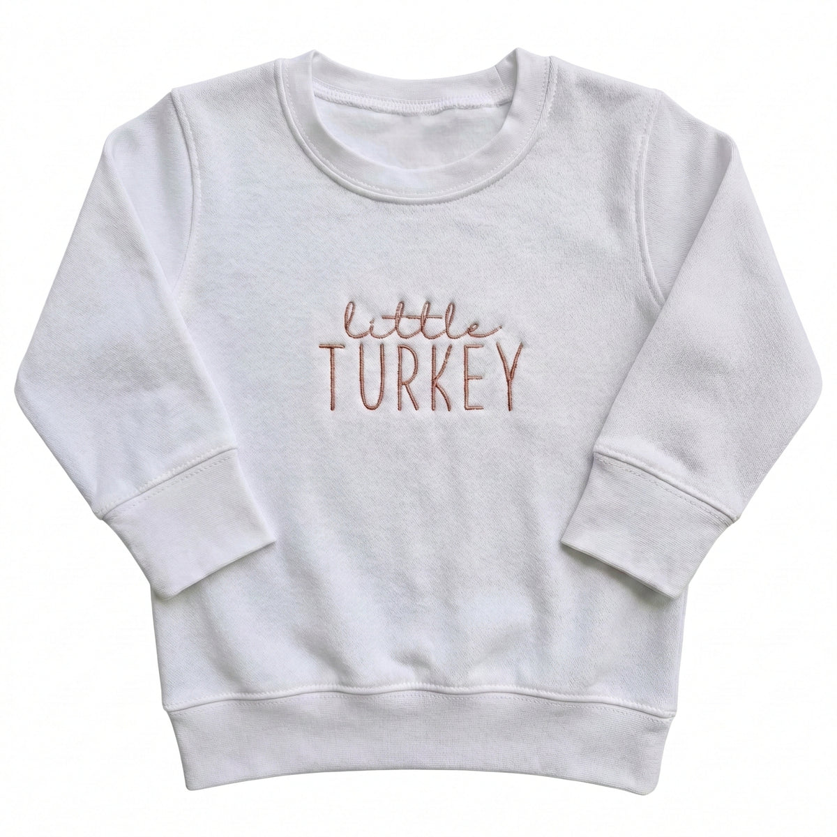 Little Turkey Kids' Sweater | Custom Thanksgiving Embroidery A28