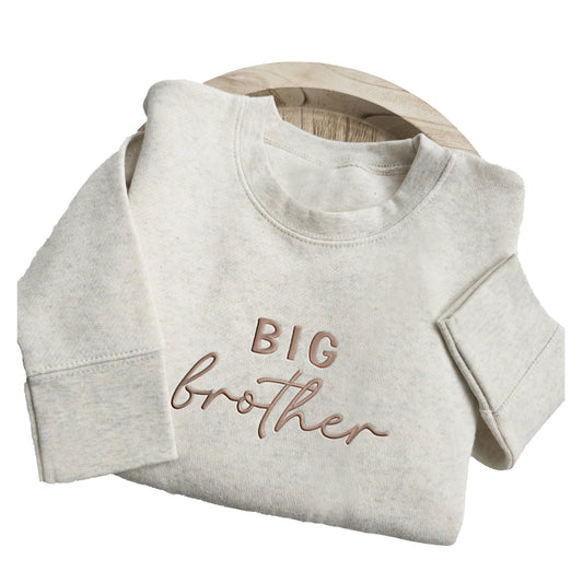 Big Brother Kids' Sweater | Custom Pregnancy Announcement Embroidery S25