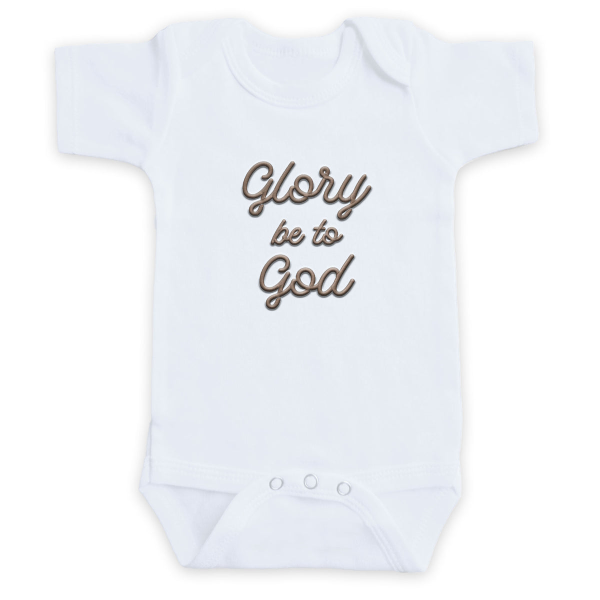 Glory be to God ONESIES® Bodysuit | Custom Religious Embroidery E16