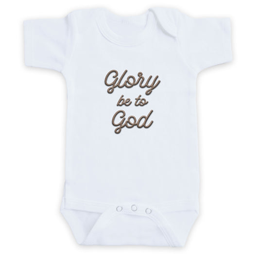 Glory be to God ONESIES® Bodysuit | Custom Religious Embroidery E16