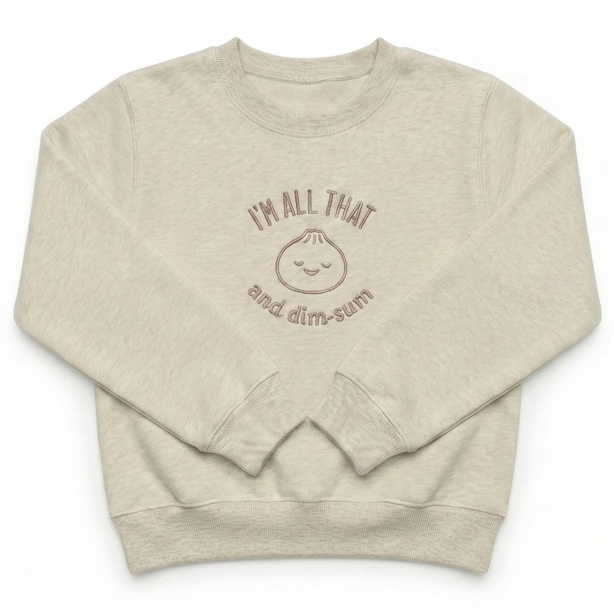 Dim Sum Kid's Sweater | Funny Custom Embroidered Dumpling Crewneck E18