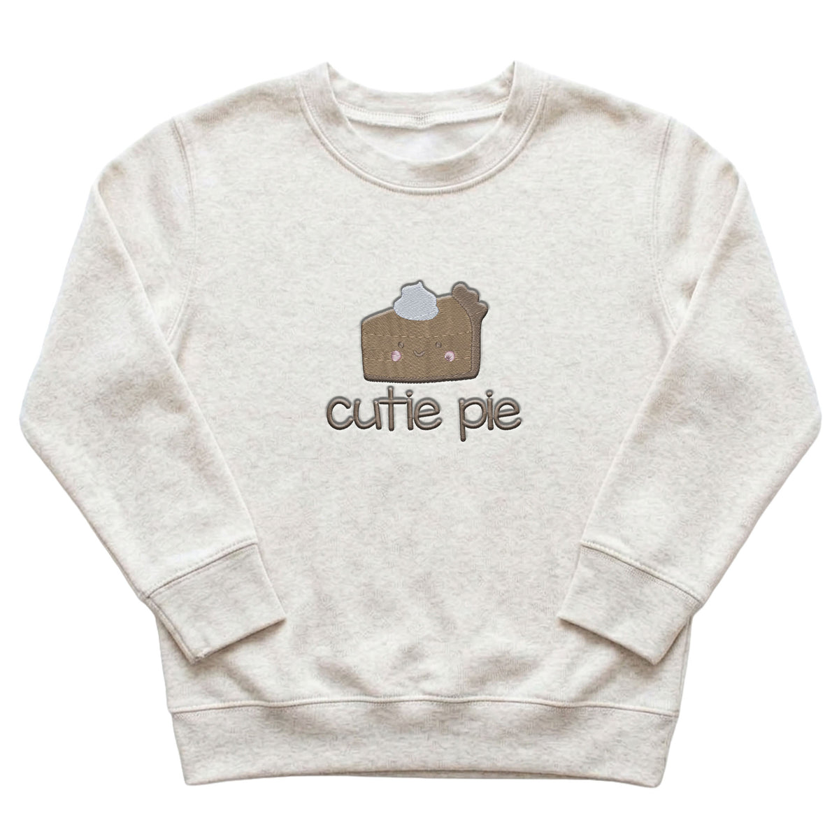Cutie Pie Kid's Sweater | Cute Custom Embroidered Crewneck E1