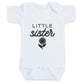 Little Sister Flower ONESIES® Bodysuit | Custom Sibling Embroidery E27