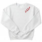 Falala Christmas Sweater | Embroidered Festive Jumper Neckline E29