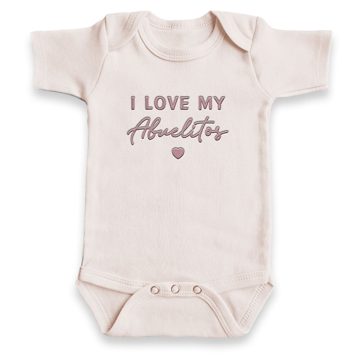 I LOVE MY Abuelitos ONESIES® | Custom Embroidered Spanish Bodysuit E34