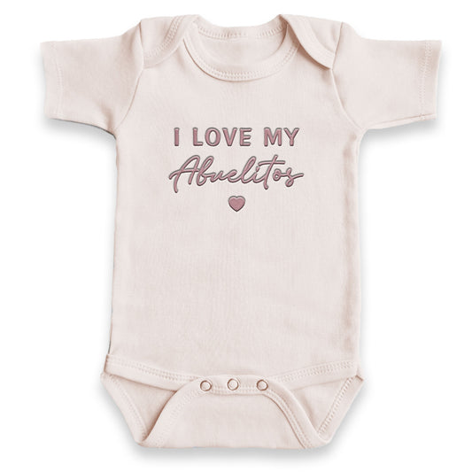 I LOVE MY Abuelitos ONESIES® | Custom Embroidered Spanish Bodysuit E34