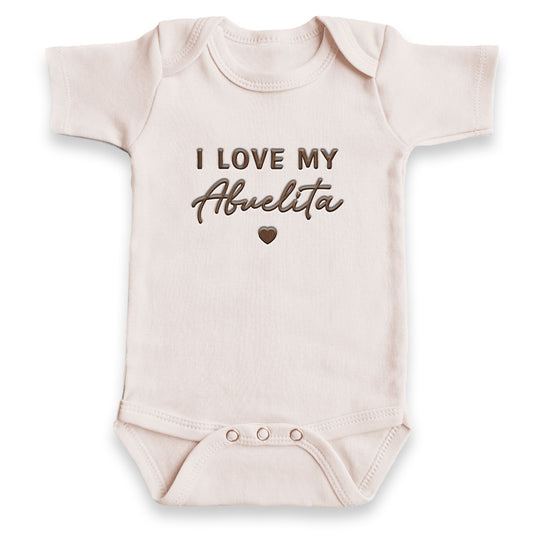 I LOVE MY Abuelita ONESIES® | Custom Embroidered Spanish Bodysuit E34