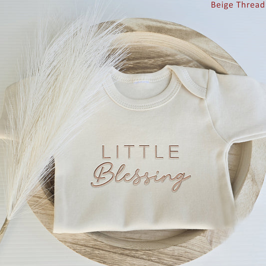 Little Blessing ONESIES®| Custom Embroidered Religious Bodysuit E35