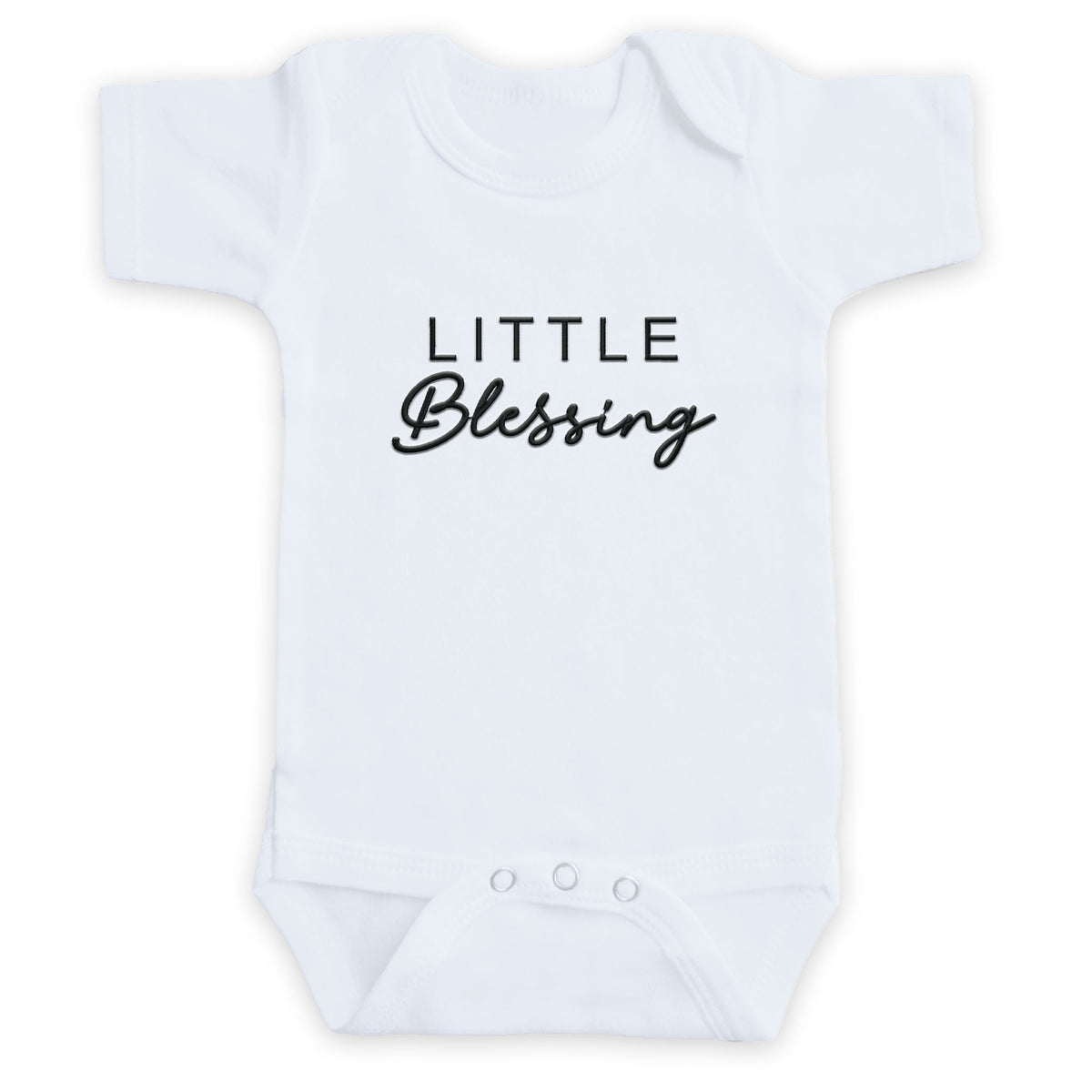 Little Blessing ONESIES®| Custom Embroidered Religious Bodysuit E35