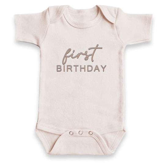 First BIRTHDAY ONESIES® | Cute Custom Embroidered Baby Bodysuit E37