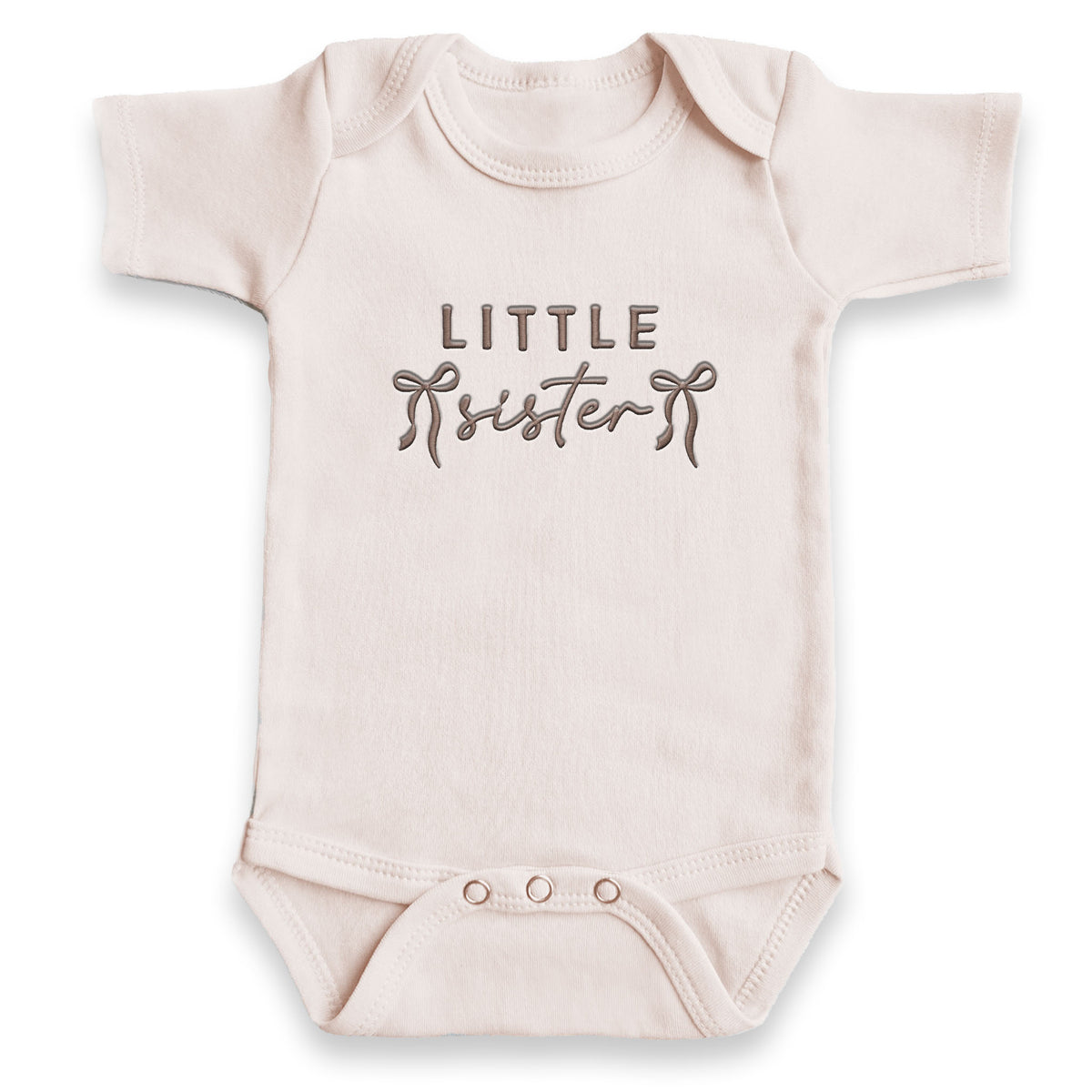 Little Sister with Bows ONESIES® | Sweet Custom Embroidered Bodysuit E40
