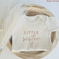 Little Sister with Bow ONESIES® | Dainty Custom Embroidered Bodysuit E41