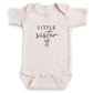 Little Sister with Bow ONESIES® | Dainty Custom Embroidered Bodysuit E41