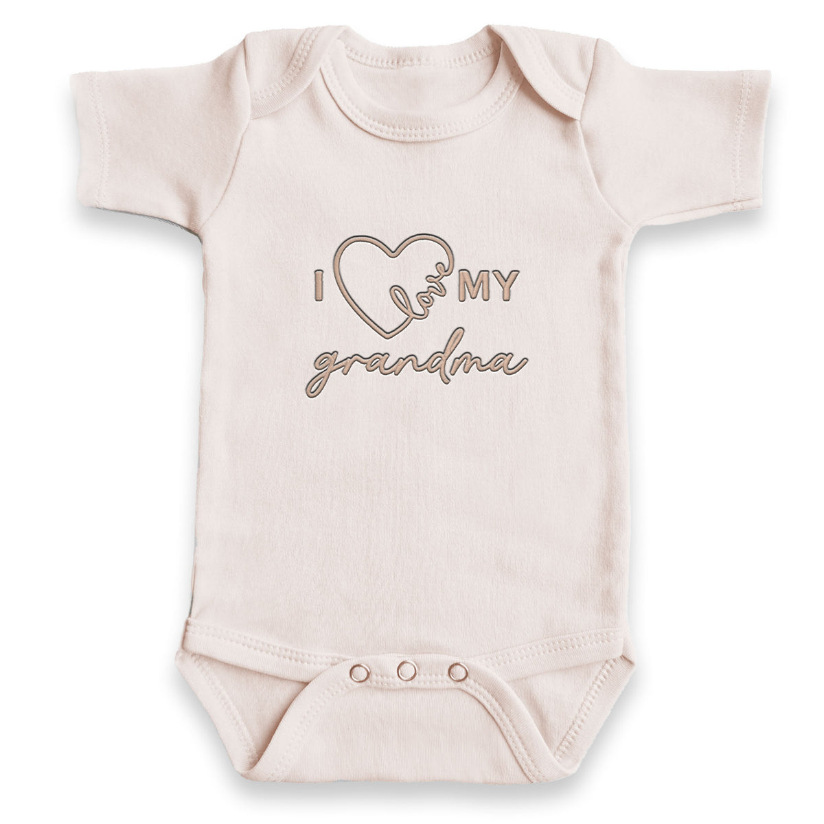 I love My Grandma Heart ONESIES® Bodysuit | Custom Gift Embroidery E42