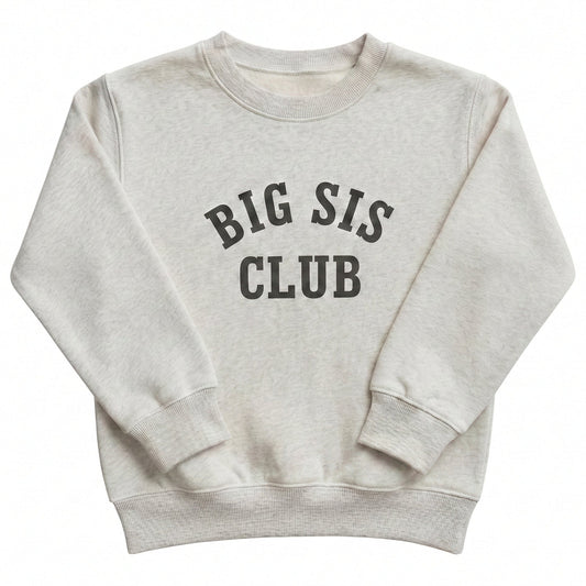 Big Sis Club Kids' Sweater | Custom Embroidered Pregnancy Reveal E46