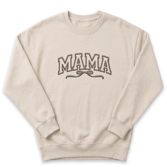 Mama Sweatshirt with Bow | Custom Embroidered Mother's Day Gift E47