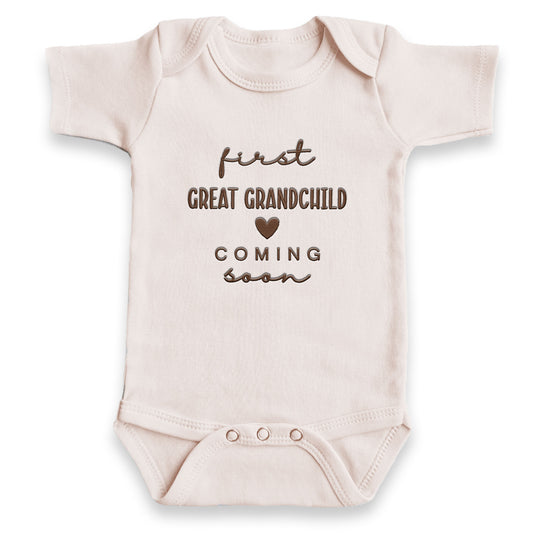 First Great Grandchild ONESIES® Bodysuit | Custom Embroidered Gift E8