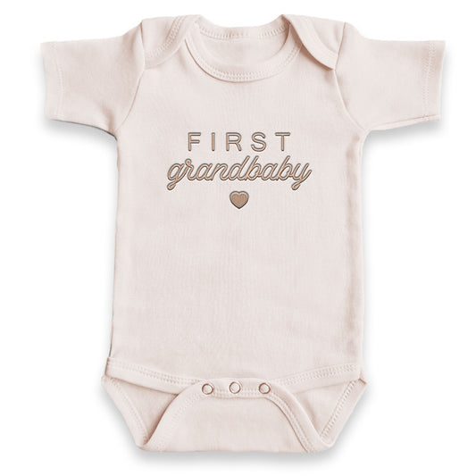 FIRST Grandbaby ONESIES® | Custom Embroidered Pregnancy Reveal Grand 441