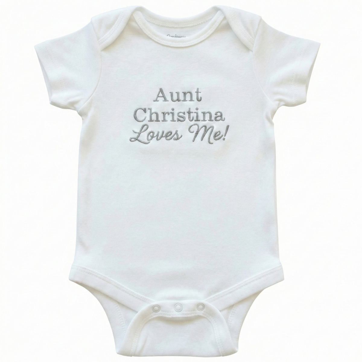 Personalized Auntie Loves Me ONESIES® | Custom Embroidered Name Z162