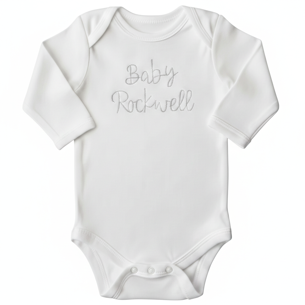 Personalized Baby Name ONESIES® | Custom Embroidered Gift Outfit Z11