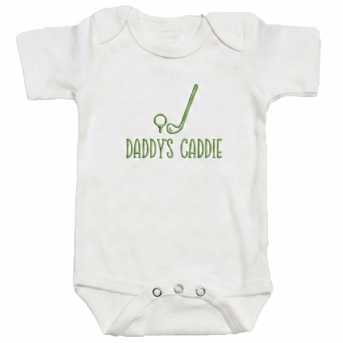 Daddy's Caddie ONESIES® | Custom Embroidered Golfing Baby Bodysuit L285