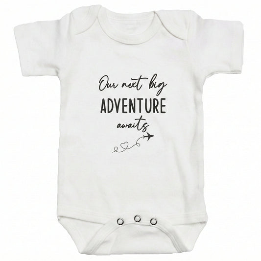 Our Next Adventure Awaits ONESIES® | Embroidered Pregnancy Reveal  E5