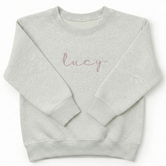 Personalized Name Kids' Sweater | Cute Custom Embroidered Crewneck Z41