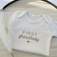 FIRST Grandbaby ONESIES® | Custom Embroidered Pregnancy Reveal Grand 441