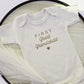 FIRST Great Grandchild ONESIES® | Custom Baby Reveal Embroidery Grandparents 443