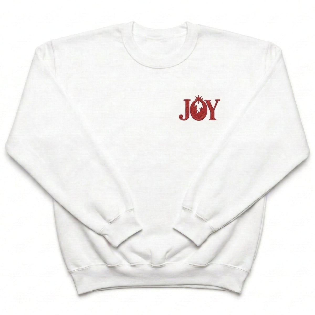 Joy Christmas Sweater | Festive Embroidered Left Chest H21