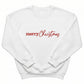 Merry Christmas Holiday Sweater | Festive Embroidered Gift H35