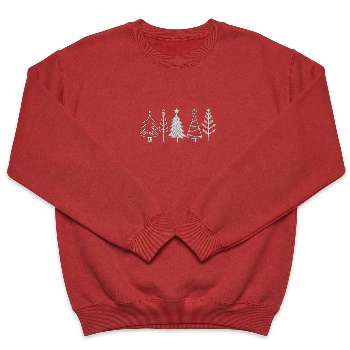 Festive Christmas Trees Sweater | Custom Embroidered Holiday Crewneck H3