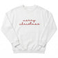 Simple "Merry Christmas" Sweater | Embroidered Holiday Crewneck H4