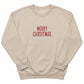 "Merry Christmas" Holiday Sweater | Cozy Embroidered Crewneck H46