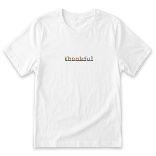 Thankful Holiday T-Shirt | Custom Embroidered Thanksgiving Tee H53