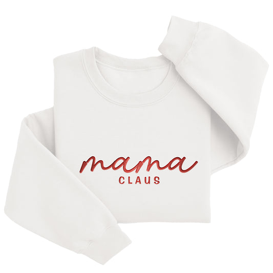 Mama Claus Christmas Sweater | Custom Embroidered Holiday Gift H59