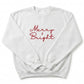 Merry & Bright Christmas Sweater | Jolly Embroidered Holiday Jumper H7