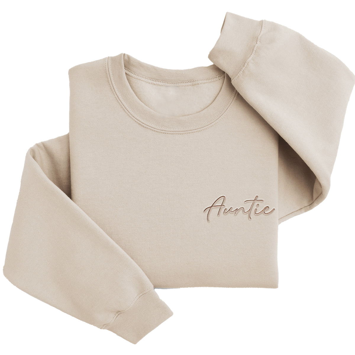 Dainty "Auntie" Sweater | Cozy Custom Embroidered Gift J1