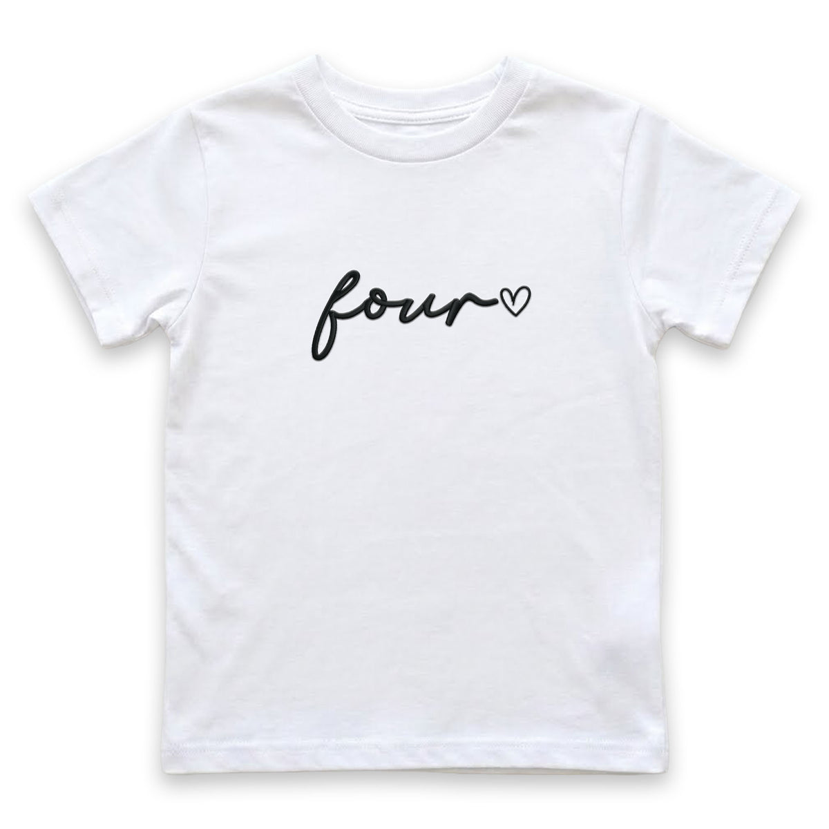4th Birthday T-Shirt | Custom Embroidered Toddler & Youth Shirt J18