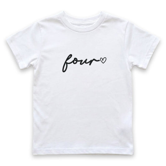 4th Birthday T-Shirt | Custom Embroidered Toddler & Youth Shirt J18
