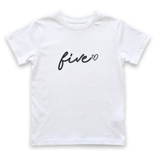 5th Birthday T-Shirt | Custom Embroidered Toddler & Youth Shirt J19